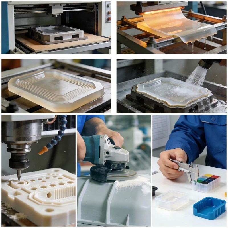 Thermoplastic molding steps